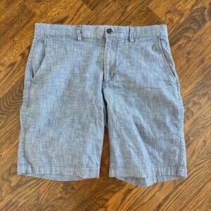 GAP Bermuda Shorts 30x10" Cotton Lightweight Chambray Mens